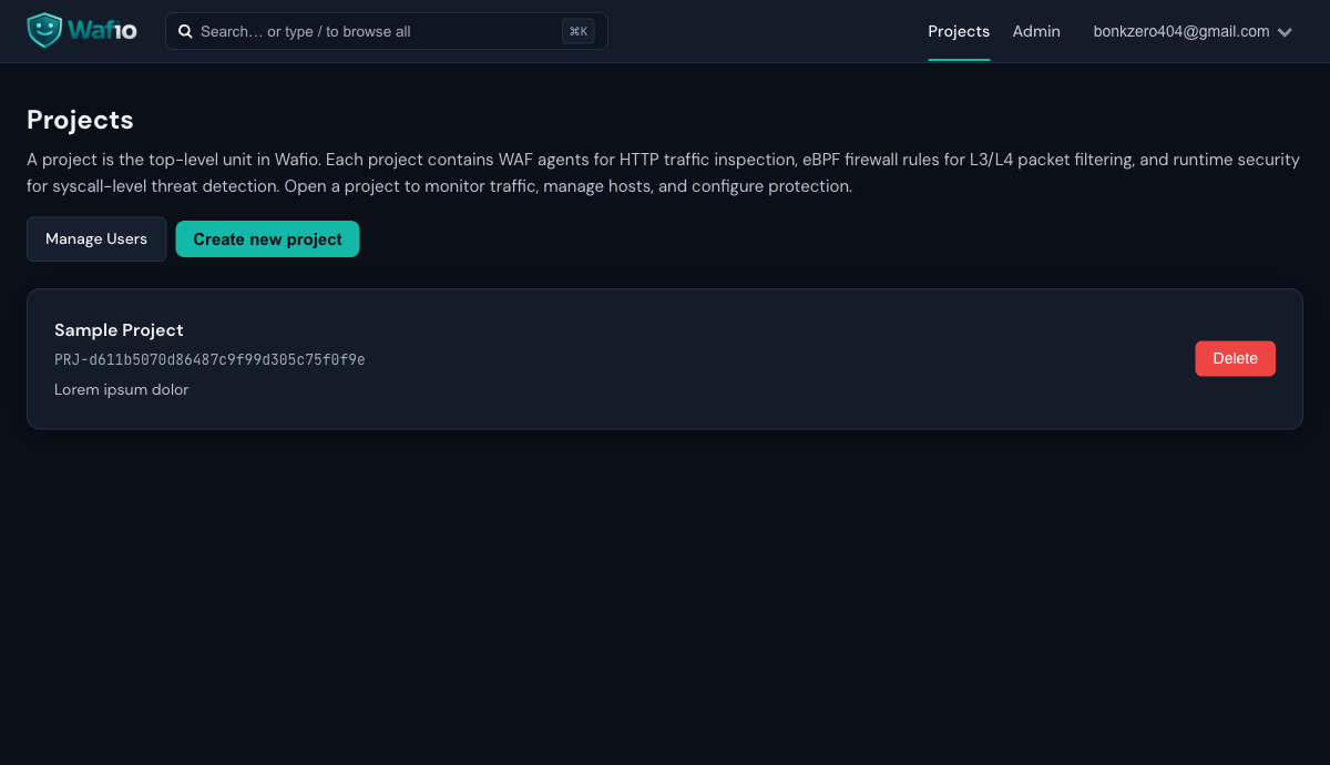 WAFio Projects List